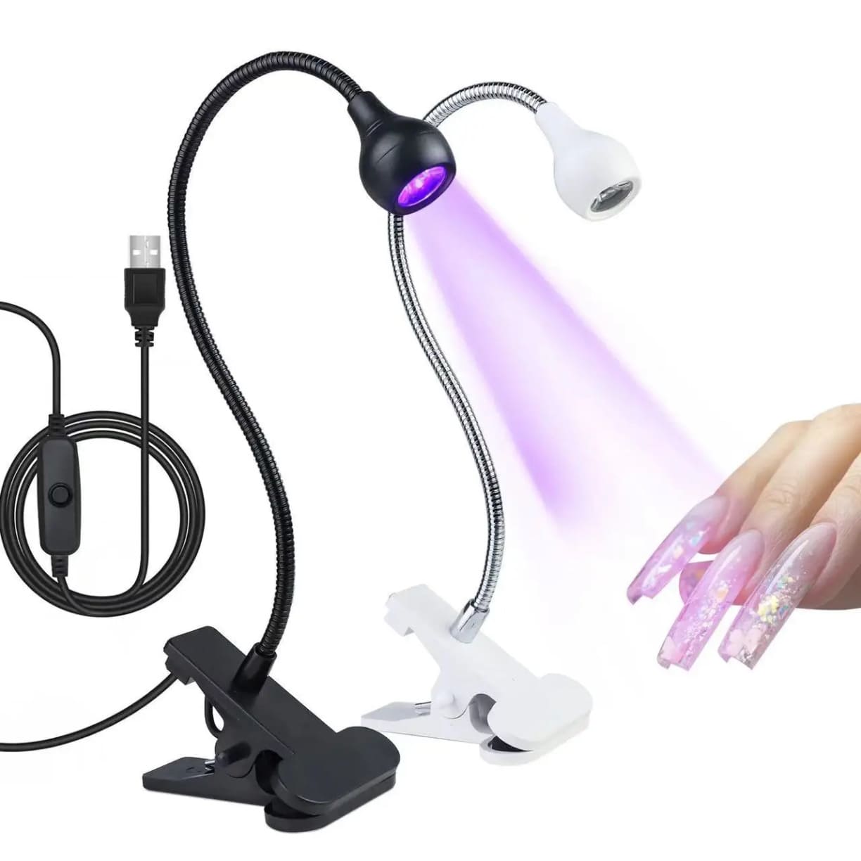 Mini UV LED lampa za gel lak u crnoj i beloj boji
