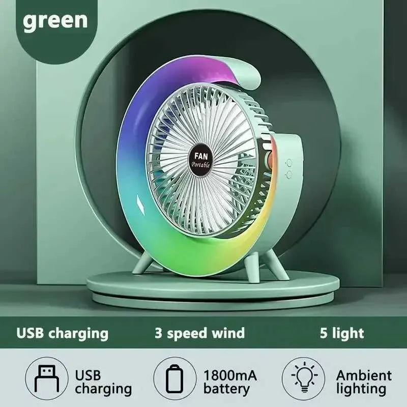 Prenosni ventilator sa baterijom 1800mAh i tri brzine rada