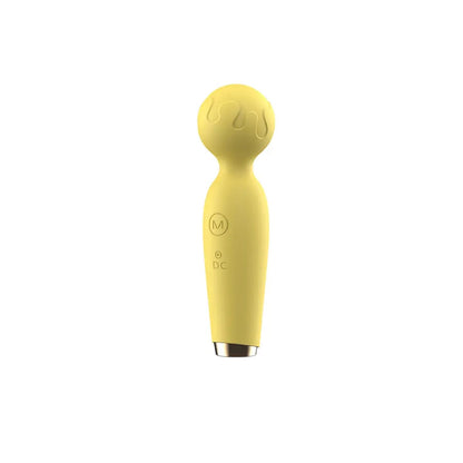 Mini vibracioni masažer žute boje