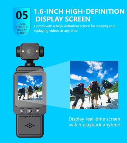 Grafika koja istice 1.6 inch HD ekran mini vlog kamere