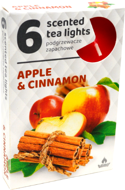 Mirisljave tealight svecice jabuka i cimet 6 komada aromaticne male svecice miris voca i zacina.