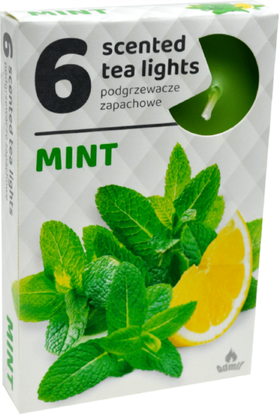 Mirisljave tealight svecice menta 6 komada aromaticne male svecice miris sveze mente za osvezenje.