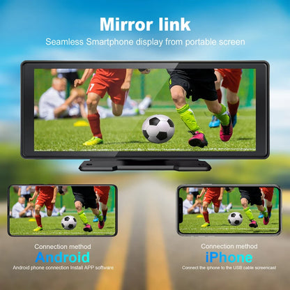 Prikaz mirror link funkcije izmedju prenosnog auto ekrana i Android i iPhone telefona