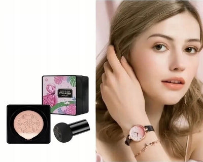 Mlada zena koristi BB kremu sa kolagenom za prirodan i svez izgled. Pruza kozi sjaj i ujednacen ten tokom celog dana.