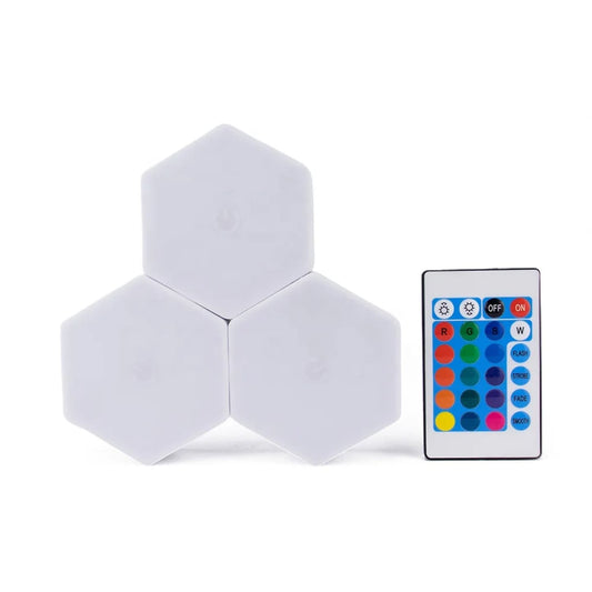 Modularne LED zidne lampe u heksagonalnom obliku sa daljinskim upravljačem