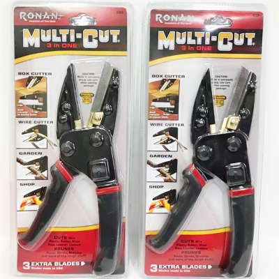 Ronan Multicut 3 u 1 makaze pakovanje tri funkcije u jednom alatu i tri dodatna seciva