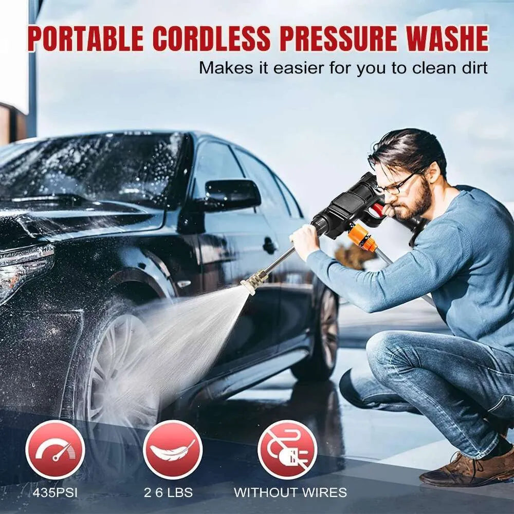 muskarac pere auto prenosivim peracem pod pritiskom 435psi bez kablova