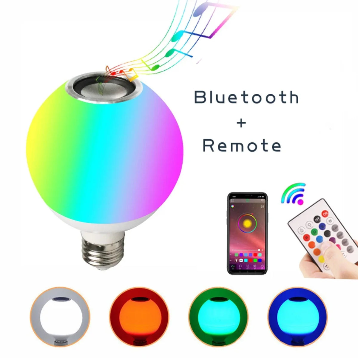 Muzicka RGB LED sijalica sa Bluetooth vezom i daljinskim