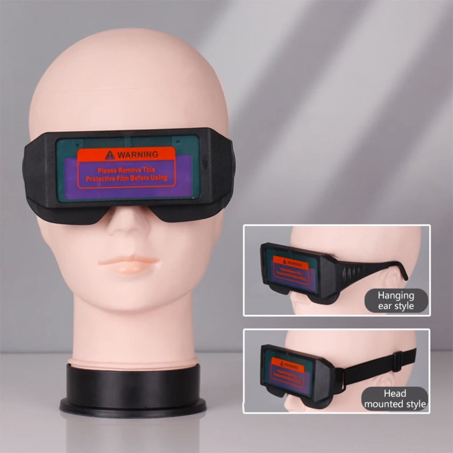 Automatske naocare za zavarivanje prikaz nacina nosenja na glavi