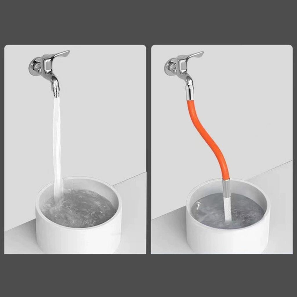 poredjenje protoka vode sa i bez fleksibilnog nastavka za slavinu