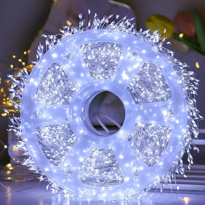 Novogodisnje LED lampice grancice hladno belo svetlo na koturu