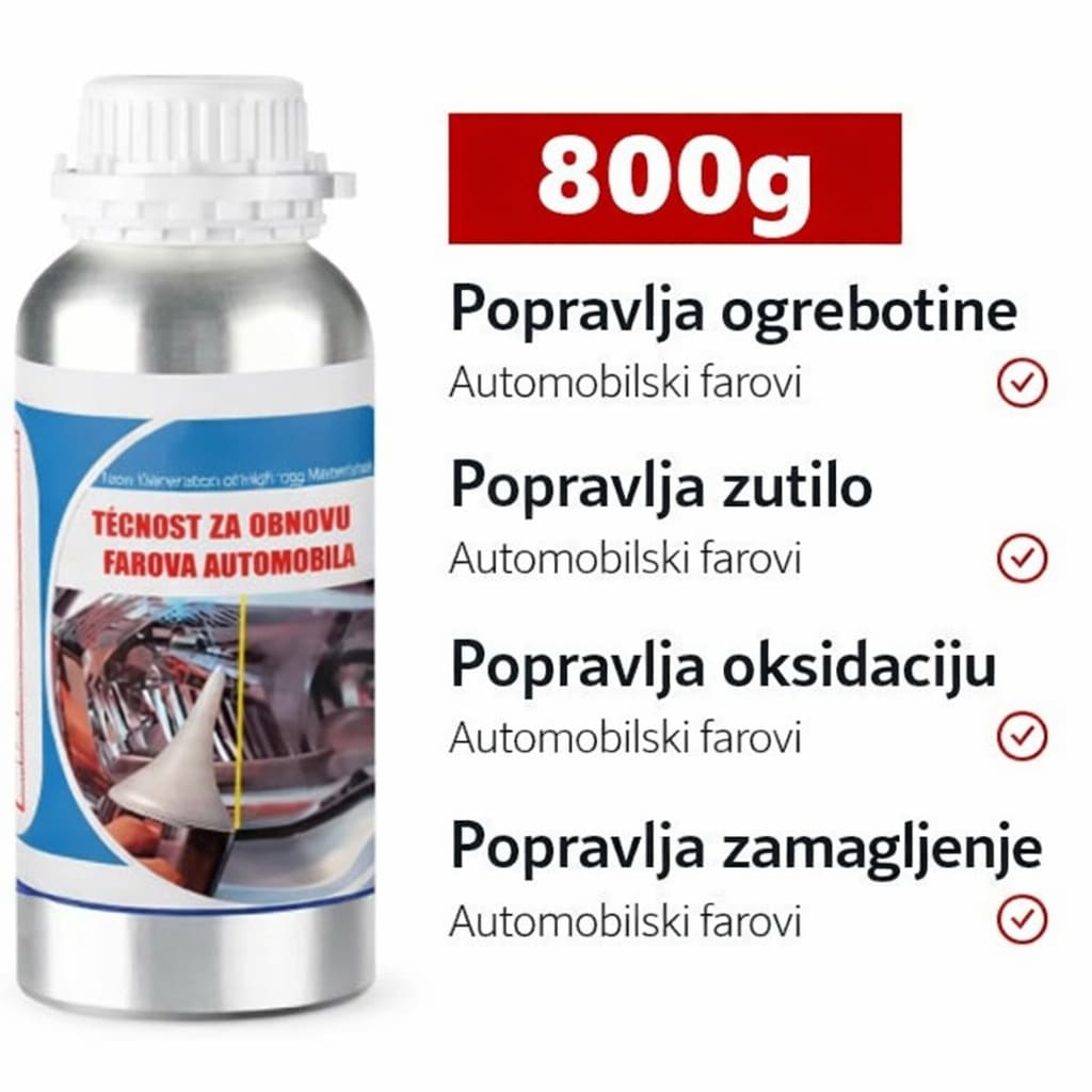 tecnost za farove uklanja zutilo oksidaciju i zamagljenje