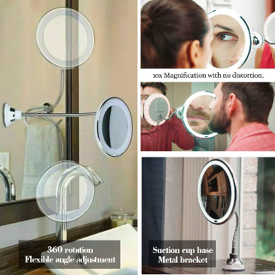 LED ogledalo sa uvecanjem za detaljnu negu lica, sminkanje, pincetu obrva i postavljanje sociva