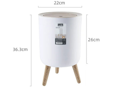 Okrugla kanta za smece zapremine 7 litara sa oznacenim dimenzijama