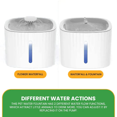 Razlicite opcije protoka vode: nezni protok i protok iz slavine. Prilagodite nacin pijenja vasem ljubimcu.