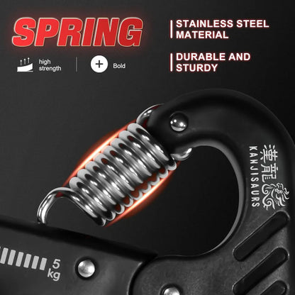 Detalj opruge rucne hvataljke. Izradjena od nerdjajuceg celika, visoke cvrstoce. Izdrzljiva i stabilna opruga za efikasno vezbanje stiska.