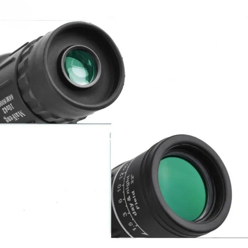 Detaljan prikaz okulara i objektiva na kompaktnom teleskopu za avanturiste