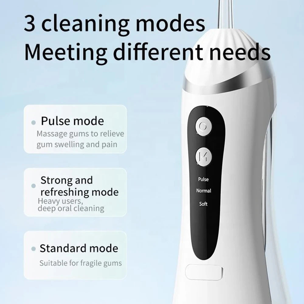 Beli oralni tus za zube sa tri rezima ciscenja pulse normal i soft