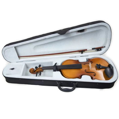 otvorena futrola sa decijom violinom i gudalom