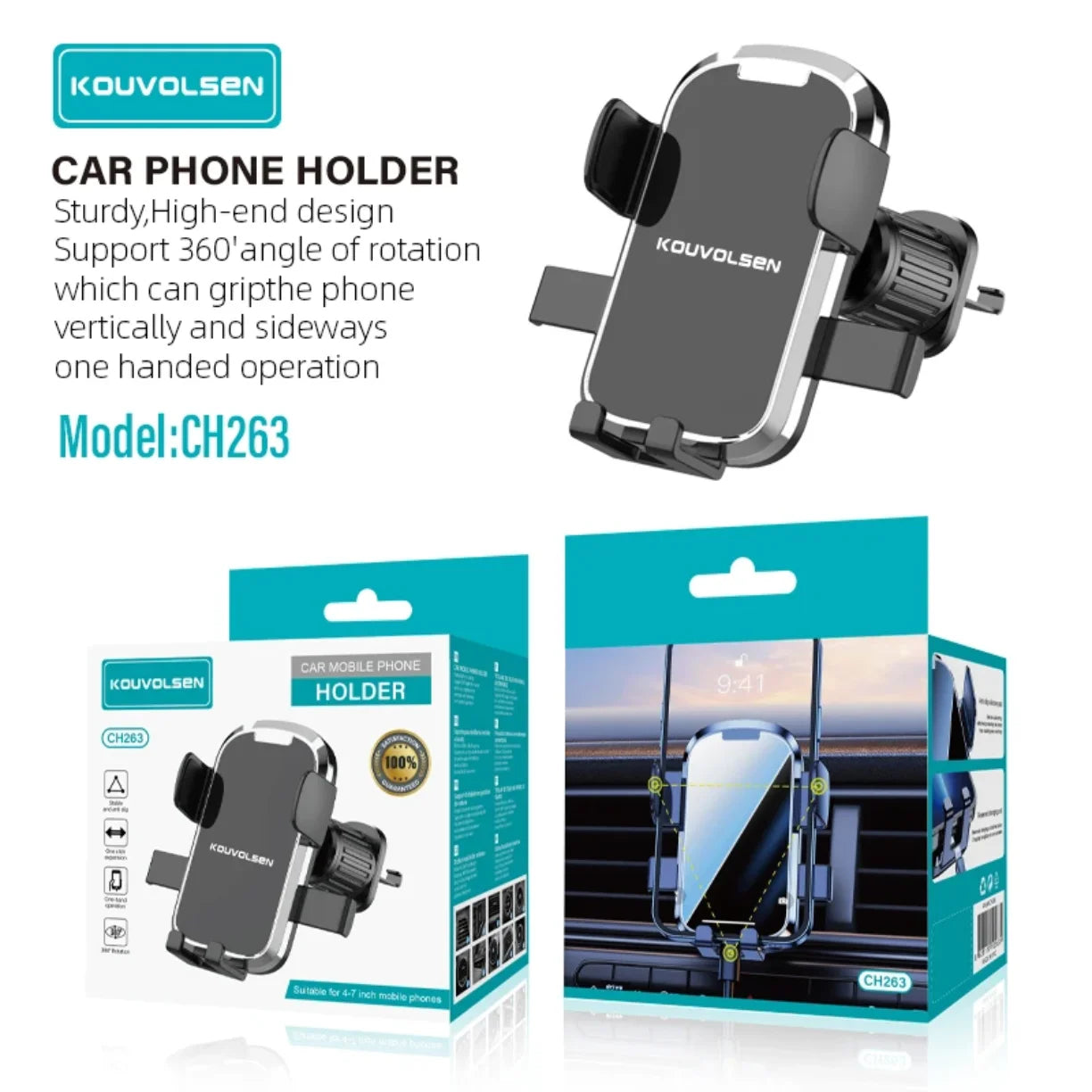 Pakovanje auto drzaca za telefon model CH263