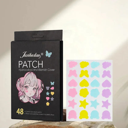 Pakovanje hidrokoloidnih flastera za akne sa listom sarenih flastera