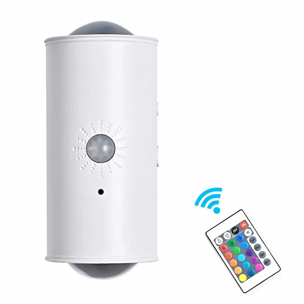 Pametna zidna bela RGB lampa sa senzorom pokreta i daljinskim upravljacem