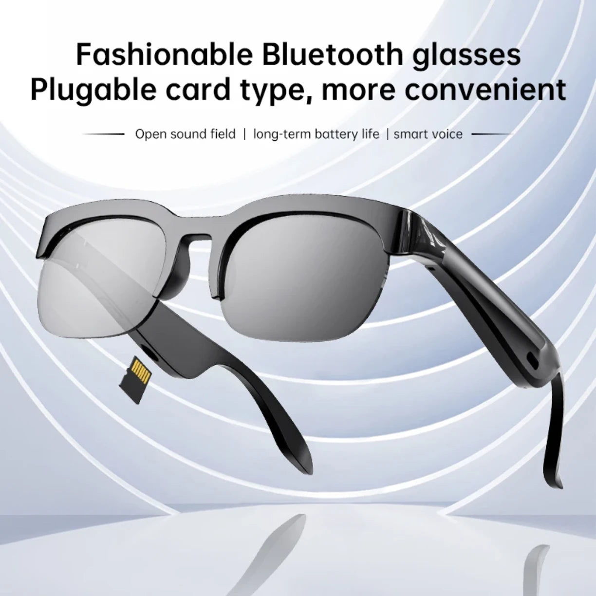 Pametne bluetooth naocare XG90 sa prikazanim slotom za memorijsku karticu