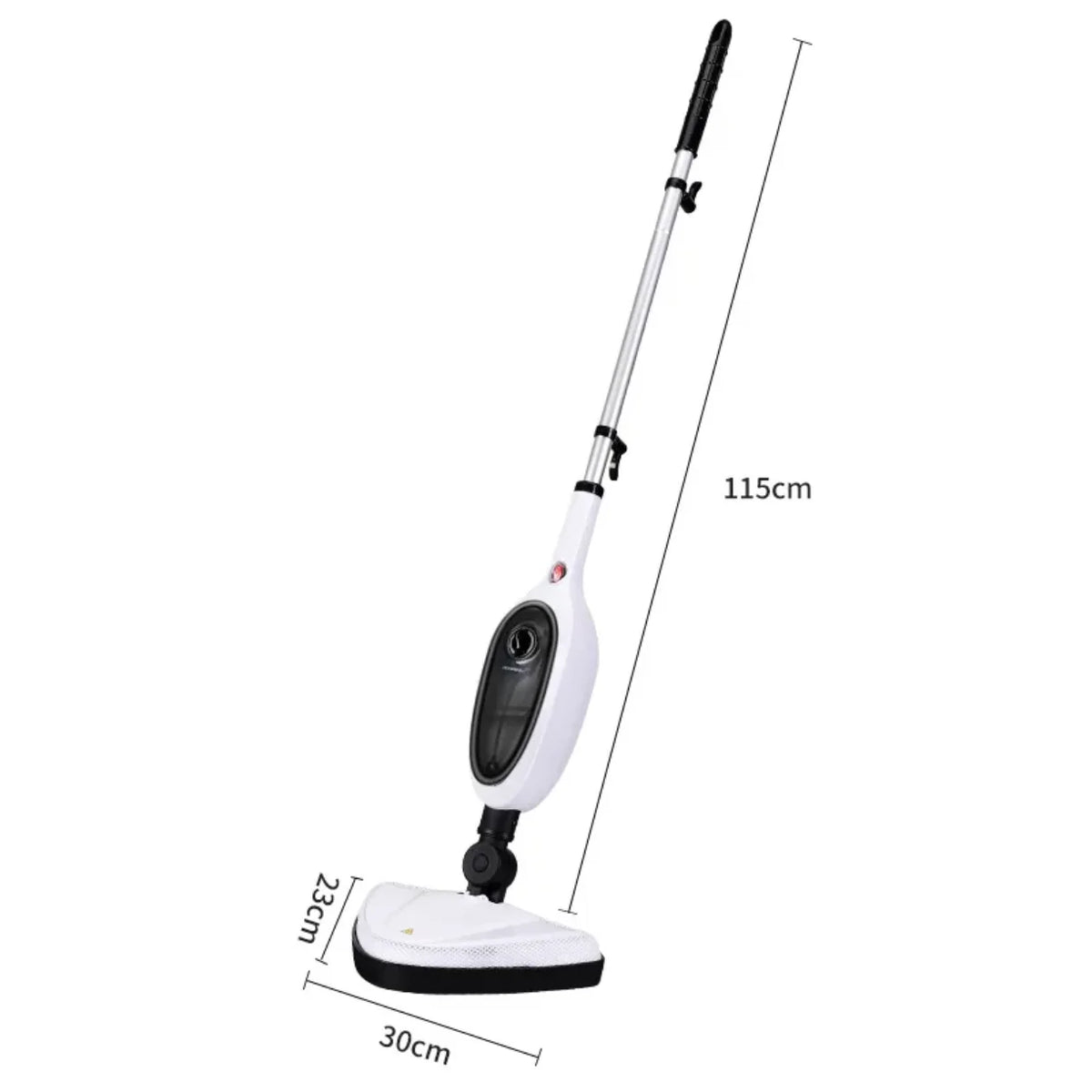 Dimenzije parnog mopa visine 115 cm sa glavom 30 x 23 cm