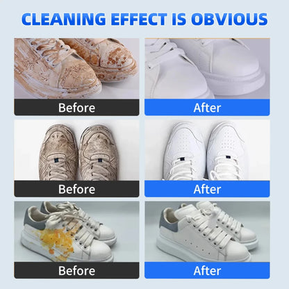 Pre i posle efekat pene za ciscenje belih patika