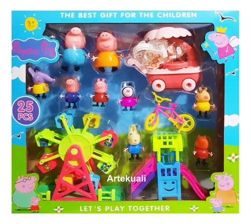 Peppa Pig set figurica i zabavnog parka u sarenom pakovanju