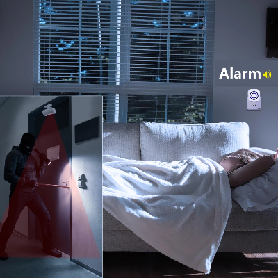 PIR senzor pokreta u spavacoj sobi. Aktivira alarm prilikom nezeljenog upada, stiti vas dom.