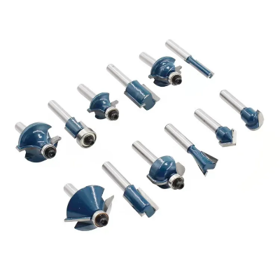 Glodala za drvo van kutije plavi premaz za izdrzljivost set nozeva za rucni ruter glodalicu