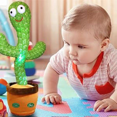 Plesuci kaktus igracka za bebe, podstice interakciju, razvija motoriku i sluh, sigurna i zabavna igra.