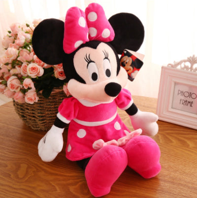 Mini Maus plisana igracka sedi roze odeca za devojcice maskota lutka poklon