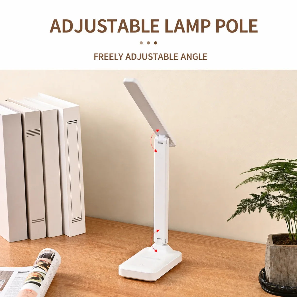 Podesiva stona LED lampa sa nagibnim stubom i glavom