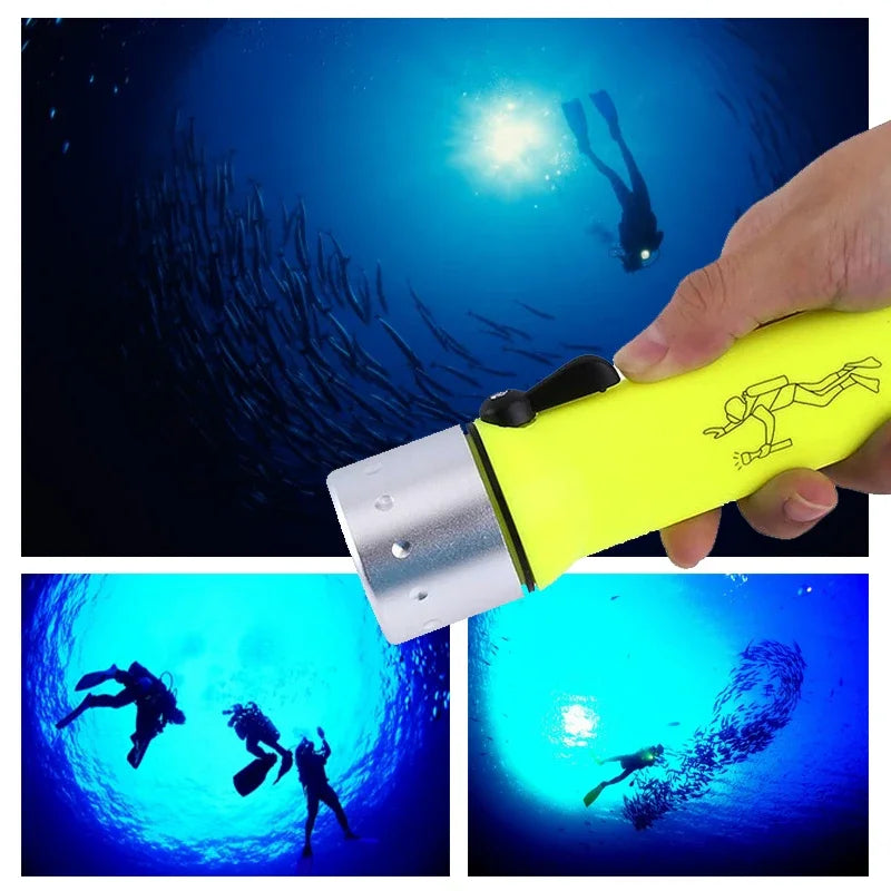 Podvodna LED lampa za ronjenje u upotrebi pod vodom