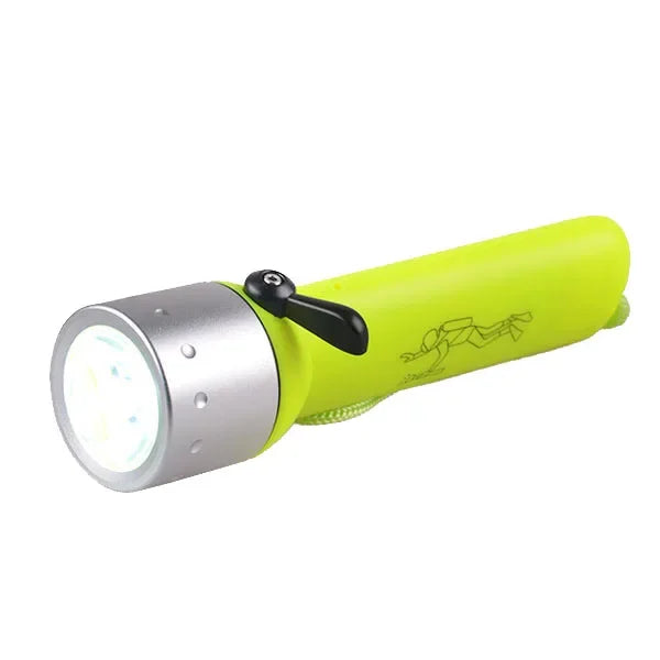 Ukljucena podvodna LED lampa za ronjenje zute boje