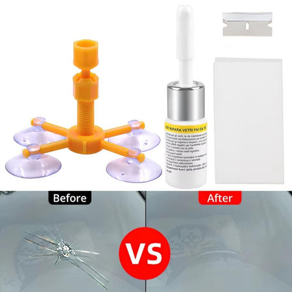 popravka pukotine na vetrobranskom staklu pre i posle