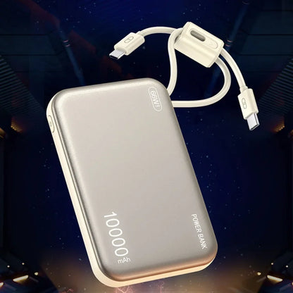 Power bank 10000mAh 66W sa dvostrukim ugradjenim kablom