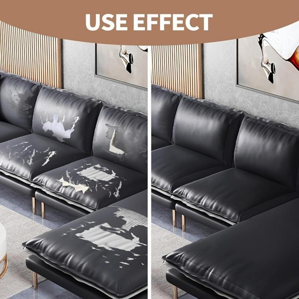 Primer popravke oštećenog nameštaja samolepljivom zakrpom