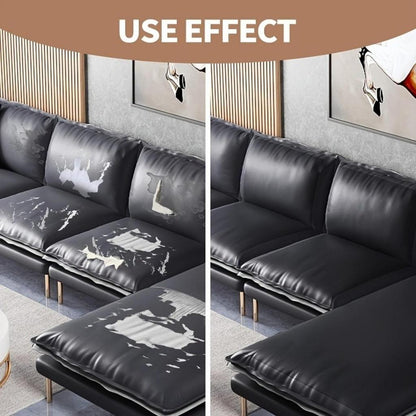 Primer popravke oštećenog nameštaja samolepljivom zakrpom