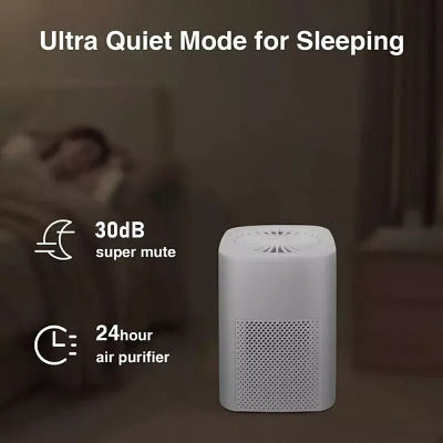 Izuzetno tih rad precistaca vazduha za spavacu sobu. Nivo buke samo 30dB. Omogucava cist vazduh tokom cele noci za odmoran san.