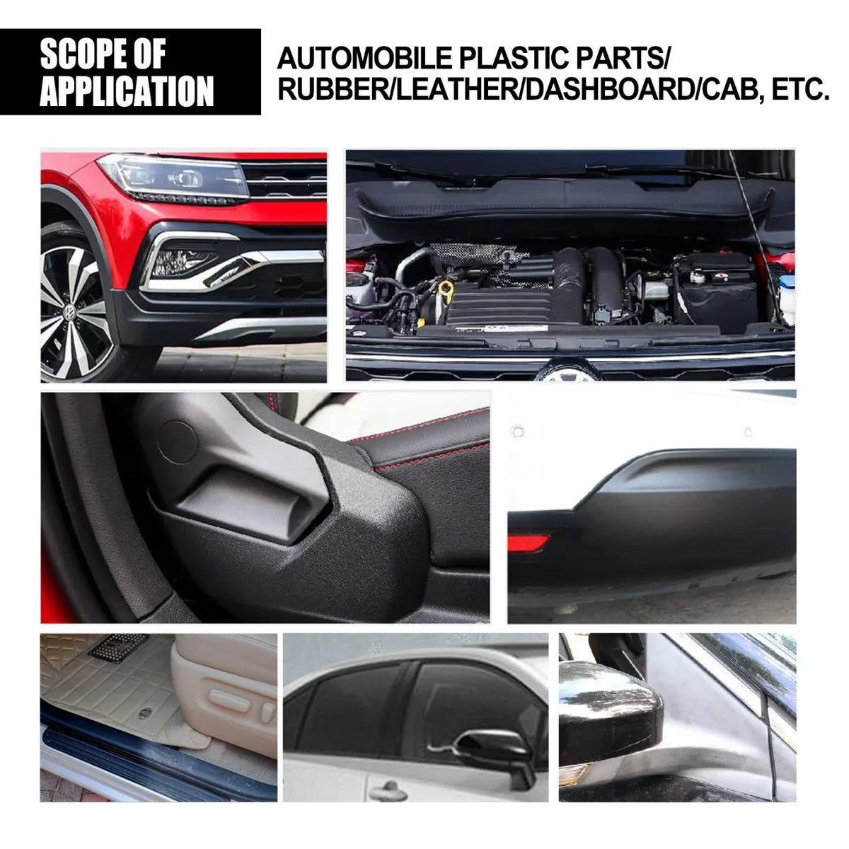 podrucja primene premaza za auto plastiku na raznim delovima vozila