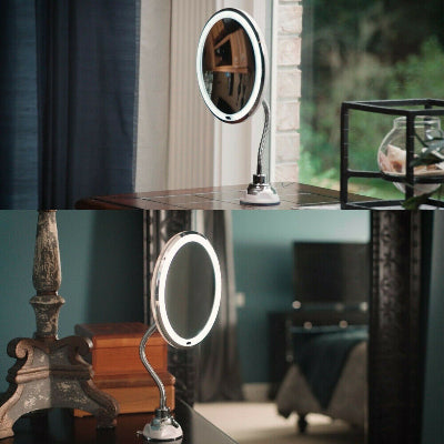 Prenosivo LED ogledalo sa fleksibilnom drskom, prakticno za koriscenje u kupatilu i spavacoj sobi