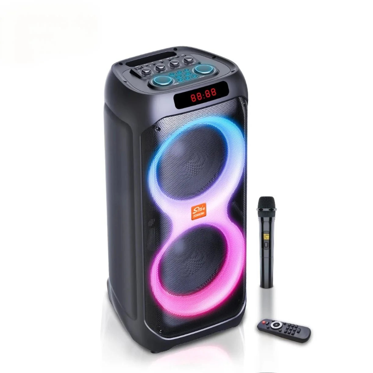 prenosni karaoke bluetooth zvucnik 60w sa mikrofonom i daljinskim