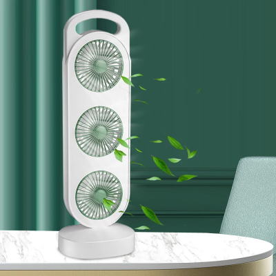 Prenosni stubni ventilator sa 3 turbine za dom, kancelariju ili spavacu sobu, sa usb punjenjem. Savrseno resenje za letnje dane.