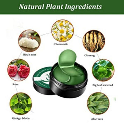 Prirodni sastojci maske za podocnjake: aloa vera, ginseng, kamilica i drugi biljni ekstrakti za negu.