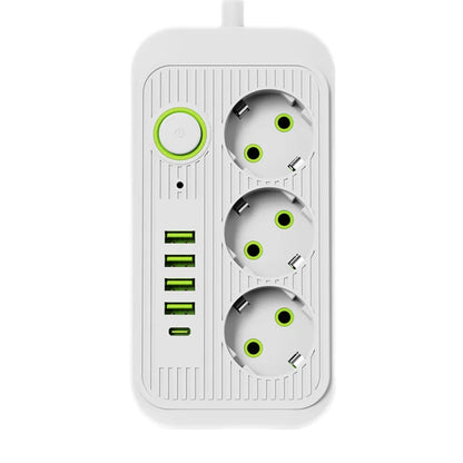 Produzni uredjaj sa USB portovima i tri uticnice beli model