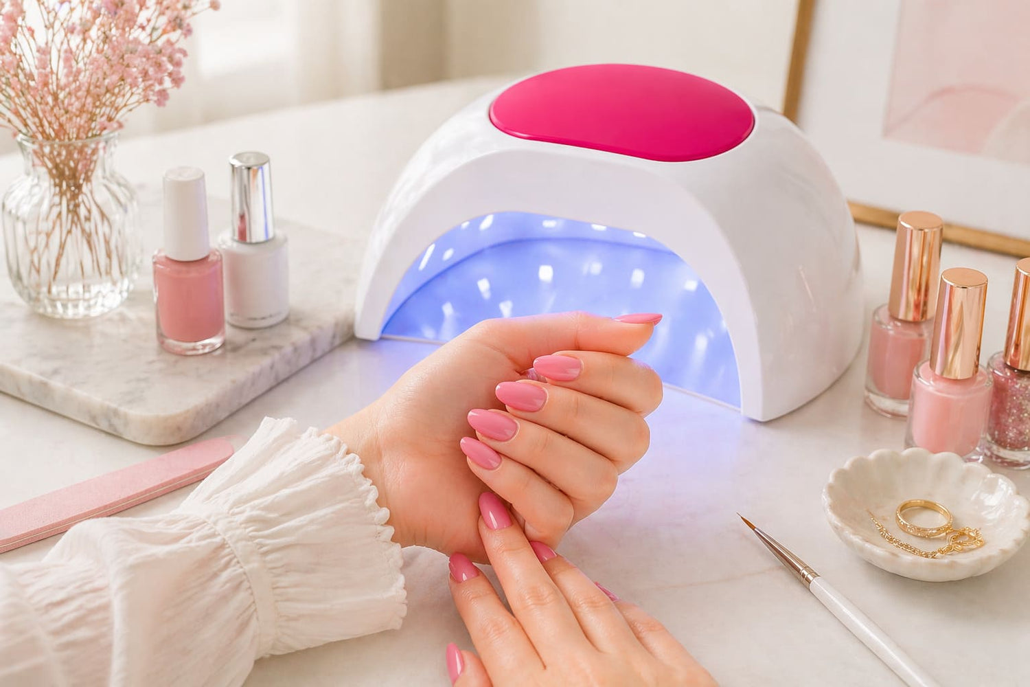 profesionalni nokti kod kuce uv led lampa za nokte gel lak manikir