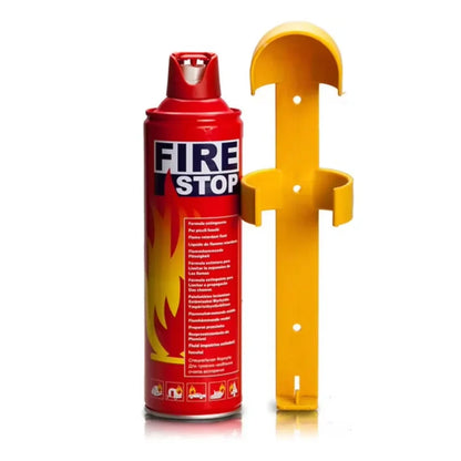 Protivpozarni sprej FIRE STOP sa zutim zidnim drzacem